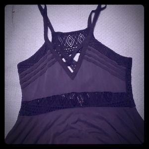 Rare!! Blue Grey High Low Crochet Dress Never worn